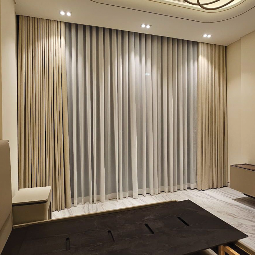Classic-Tan-Dual-Layer-Curtains-1